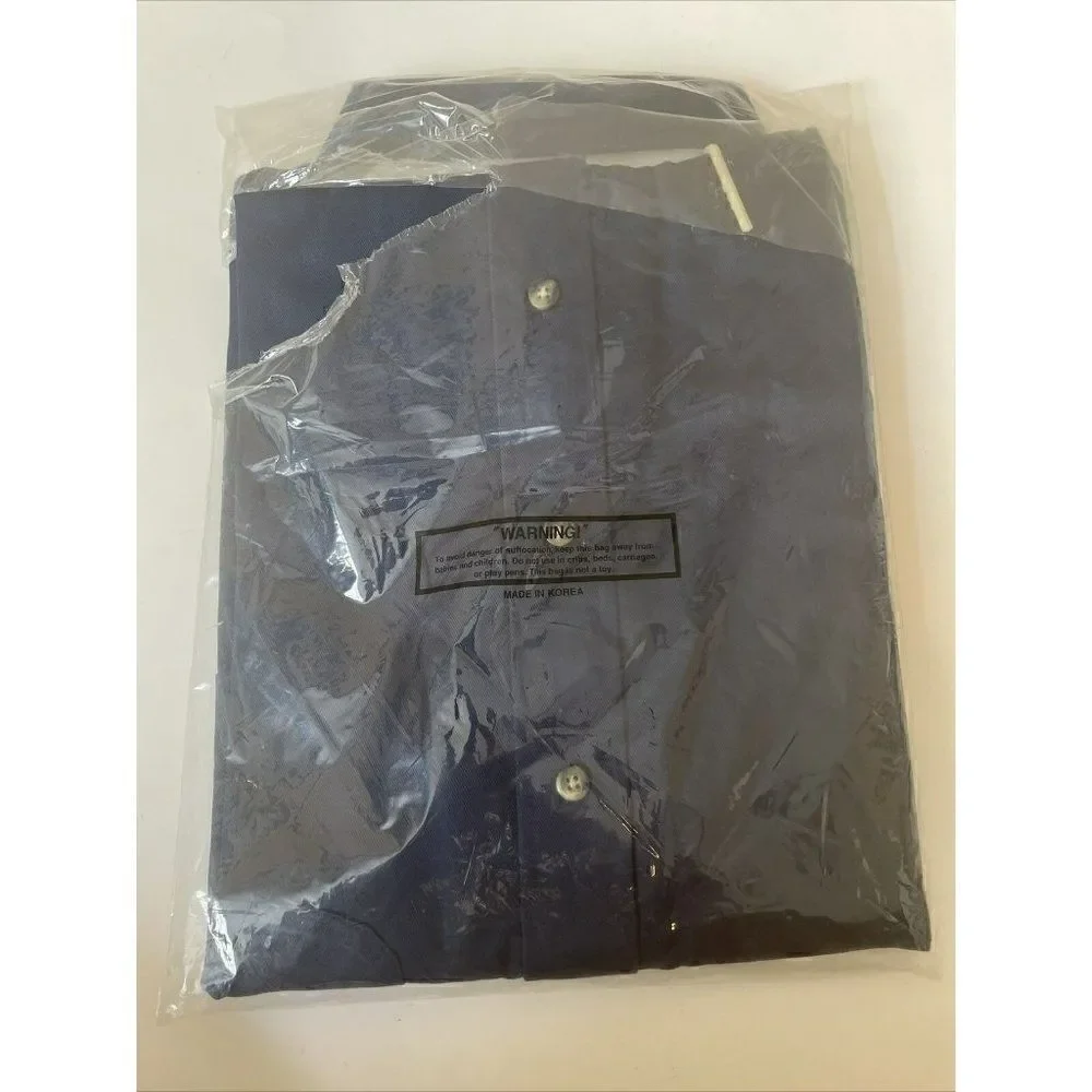 Lion’s Den By Haband Men’s Dress Shirt Size M 15.5 / 16 Navy Blue Brand New